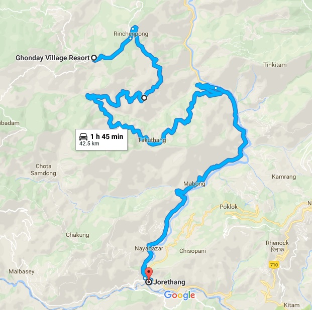 Alternate route from Jorethang to Kaluk
