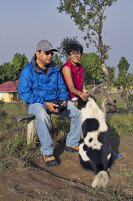 Road trips in India, Chandrima and Dr Majumder at Blue Pine retreat