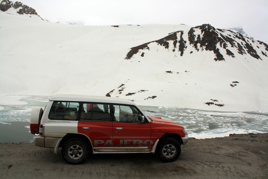 How to prepare your car for Ladakh - Pajero at Suraj Tal