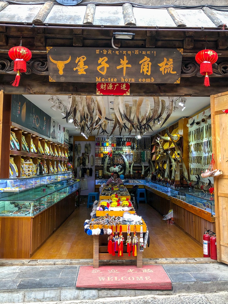 Decorated shop in Shangri la