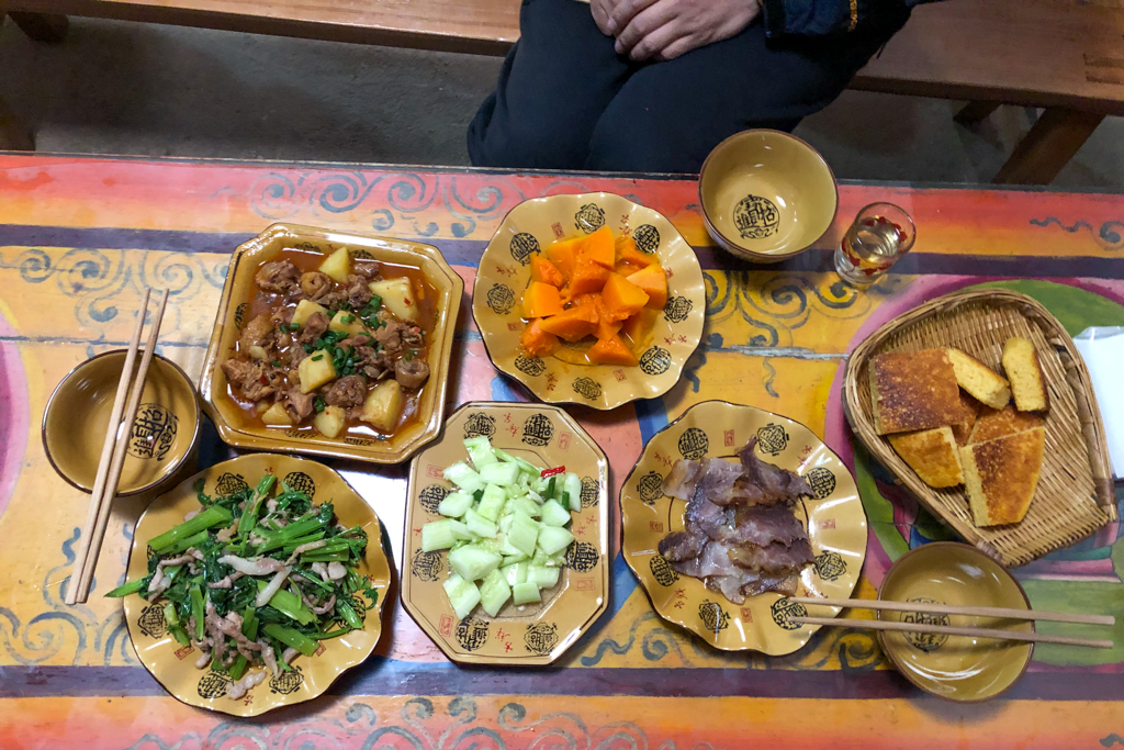 Dinner at Jiaju homestay
