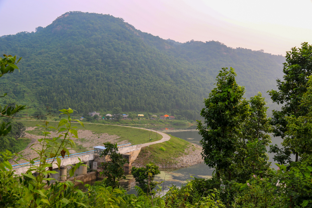 Khairabera resort and reservoir from top of the hill